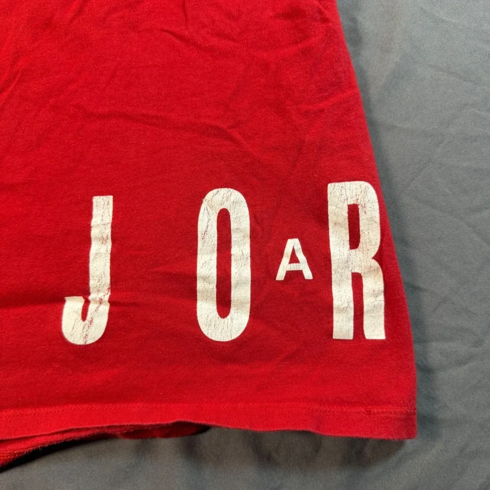 Jordan Mens Red Graphic T-Shirt Jumpman 23 Logo Short Sleeve Crew Neck Medium